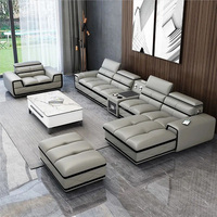 Hot Selling 1 2 3 5 7-Sitzer Leders ofa Luxus Multifunktion ales Leders ofa mit Lautsprechern Wohnzimmer L-förmiges Ecksofa