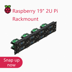 19&quot; 2U <strong>Raspberry</strong> <strong>Pi</strong> Rackmount, Metal Double-Tier <strong>Rack</strong> <strong>Mount</strong> Kit Supporting 8 <strong>Raspberry</strong> <strong>Pi</strong> 4B,3B/3B+ Boards and More Ad - Product Image 6