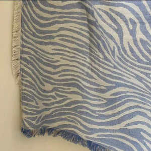 Couverture Jacquard à Rayures Écossaises, Simple et Personnalisable, Couleur Lin, pour Toutes Saisons, pour la Maison - Product Image 2