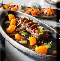 Céramique Plat Noir Dîner Steak Porcelaine De Luxe Assiettes Ensembles Vaisselle Assiettes Mat