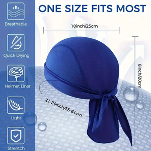 Bandana de pirate respirant à séchage rapide avec logo personnalisé pour hommes et femmes, absorbant la transpiration, idéal pour le jogging - Product Image 4