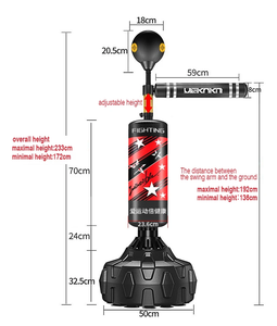 Pelota <span class=keywords><strong>de</strong></span> <span class=keywords><strong>Boxeo</strong></span> <span class=keywords><strong>de</strong></span> Primera Clase, Ajustable en Altura, Precio Económico, Barra Giratoria <span class=keywords><strong>de</strong></span> Reflejos para Adultos - Product Image 6