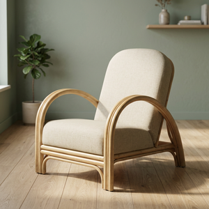 Fauteuil moderne Ankara avec coussin - Design modulaire capitonné pour appartements, hôtels, salons - Chaise de relaxation confortable et élégante - Product Image 2