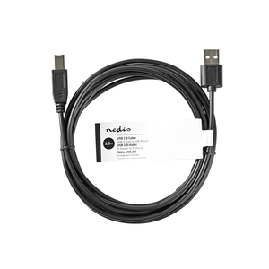 <b>Usb</b> <b>2.0</b> A Male To B Male <b>Cable</b> 2m Black Data Transfer - Product Image 3
