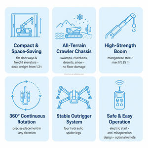 Mini-<span class=keywords><strong>grue</strong></span> <span class=keywords><strong>araignée</strong></span> d'<span class=keywords><strong>occasion</strong></span> reconditionnée à télécommande électrique, prix abordable, location disponible - Product Image 3