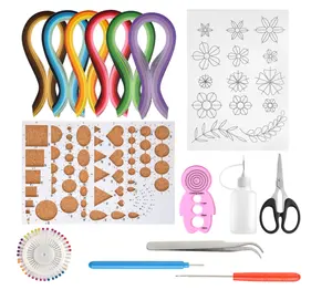 15 kits de quilling en papier avec 29 couleurs 600 bandes outils et fournitures de quilling en papier bricolage outil de dessin et d'artisanat