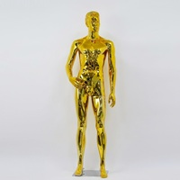Mannequin Homme Doré Articulé en Gros pour Vitrine de Magasin de Vêtements – Fabrication OEM