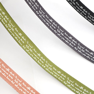 Nine-Colored Ribbon Grosgrain Ribbon 15mm Polyester Printed Wedding Gift Decorations Europe And America Style - Product Image 2