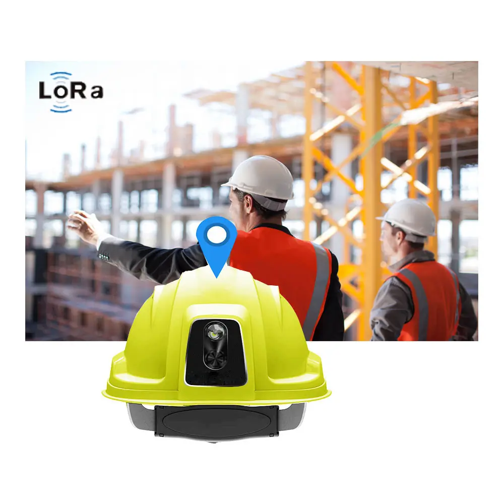 เครือข่าย LORA BT IBEACON รองรับหมวกแข็งความปลอดภัย Lora GPS สําหรับสถานที่ก่อสร้าง