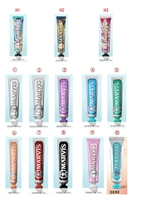 Dentifrice italien Marviss saveur menthe blanche 85ml pour adultes, nettoyage chimique de base, coffret original de 6, produit populaire sur internet