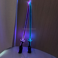 Épée de samouraï lumineuse à fibres optiques, katana LED, accessoire de cosplay pour spectacle de scène, spectacle de danse, festival, fête, événement