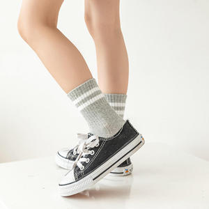 Men's Ankle <b>Socks</b> Solid Color Striped Knitted Cotton Breathable Daily Wear Spring Season Standard <b>Thickness</b> - Product Image 2