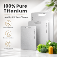 Titanium Snijplank Set 3 (S + M + L) 100% Puur Titanium Keuken Dubbelzijdige Snijplank Vlees Groenten Kaasbrood