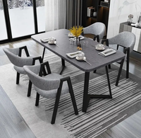 Échantillon Gratuit Ensemble de Table à Manger Pas Cher avec 6 Chaises, Style Classique Moderne, Ensemble de Table à Manger de Luxe pour 8 Personnes