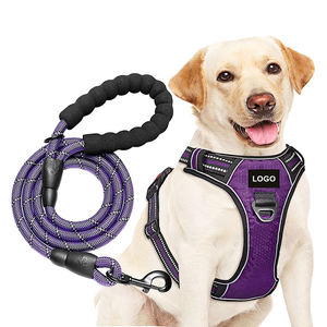 カスタムプリントデザインロゴ入りサマーノープルペット用ハーネス（猫、犬、子犬用）屋外散歩用 - Product Image 2