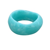 HL Factory propose un bracelet circulaire en résine acrylique dynamique, multicolore, effet gelée, pour la mode estivale unisexe