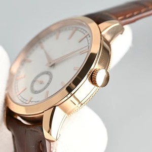 White Sapphire Crystal <b>Rose</b> <b>Gold</b> Case Mechanical Timepiece Men 38mm Small Second Function 2026 New Gents <b>Dress</b> Watch Pointer - Product Image 2