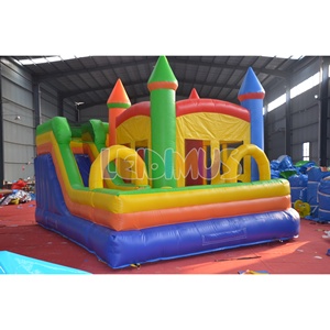 Inflatable Bounce House kết hợp trượt leo tường thương mại trẻ em và người lớn nước và đất đôi chơi cơ sở - Product Image 5