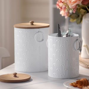 Pot <span class=keywords><strong>de</strong></span> rangement décoratif multifonctionnel <span class=keywords><strong>de</strong></span> style nordique fait main, <span class=keywords><strong>de</strong></span> fabrication précise, pour la maison, la table, la cuisine, la <span class=keywords><strong>salle</strong></span> <span class=keywords><strong>de</strong></span> <span class=keywords><strong>bain</strong></span>, usage quotidien - Product Image 2