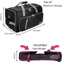 Sac de transport pour vêtements de danse avec fermeture éclair, étanche et extensible, valise à roulettes verticale pour compétition de danse