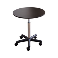 Table d'appoint mobile réglable en hauteur, plateau blanc lisse, roulettes silencieuses, chariot portable pour ordinateur portable, pour la maison et le bureau