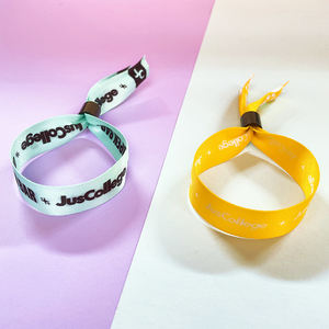 Pulsera de Tela de Poliéster Personalizada con Logotipo para Eventos VIP de Un Solo Uso, Resistente al Agua - Product Image 4