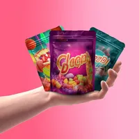 Sac en Mylar haute résistance 3,5g Boyoz avec motif découpé pour thé, biscuits, bonbons, blagues, usage industriel