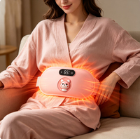 Cinturón de Masaje Portátil Inteligente con Calor para Aliviar Cólicos Menstruales, Almohadilla Térmica Menstrual, Cinturón de Masaje para la Cintura