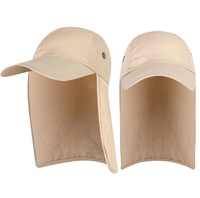 Unisex al aire libre protección UV senderismo pesca sombreros ajustable de secado rápido gorra de béisbol de los hombres transpirables sombreros de cubo con solapa para el cuello