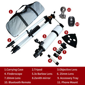 Télescope réfracteur professionnel pour adultes - Longueur focale de 500 mm, design AZ 18x, trépied en alliage d'aluminium, miroir de recherche 5x24 - Product Image 6