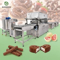 Machine professionnelle d'enrobage et de glaçage de bâtonnets de gaufrettes au chocolat, 5 Beck, pour la production continue de biscuits