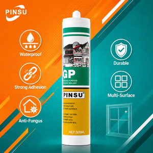 Adhesivos de Fábrica, Sellador de Silicona Ácida de Uso General, Sellador para Puertas y Ventanas, Secado Rápido, Pegamento Transparente, Sellador Impermeable para Techos - Product Image 1