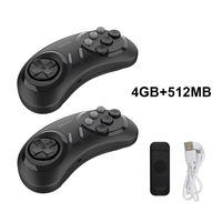 Konsol Game Retro 4K SG800, konsol nirkabel 2.4G Built-in 4000 Game klasik, stik Video Gamepad untuk Sega Mega Drive