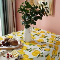 Style nordique luxe Jacquard Design citron impression couverture de Table imperméable à l'huile nappe rectangulaire antisalissure