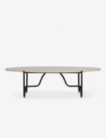 Table d'extérieur en acier inoxydable 304 avec plateau en marbre travertin naturel pour patio, jardin, hôtel, cour de campagne