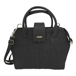 Porte-documents en cuir de vachette bleu marine Fana Marbella, style classique, sac d'affaires, fermeture à rabat, sac souple pour homme - Product Image 1