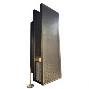 Contemporary Aluminum Curtain Wall <b>Panel</b> Anodized Anti-Corrosion 70in Above Entry Room Divider - Product Image 1
