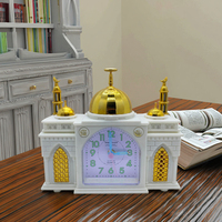 Klassische Koran-Musik Azan-Uhr Kleine Nachtlampe Muslimische Schloss-Kirchenuhr Moschee-Wecker