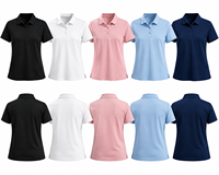 Chemises polo pour femmes en coton personnalisées, logo personnalisé, manches courtes, respirantes, décontractées, en coton