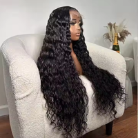 Pengiriman Cepat Grosir Rambut Asli Brasil Tanpa Lem, Kutikula Tertata Rapi, Wig Keriting Rambut Manusia Full HD Lace Front untuk Wanita Kulit Hitam