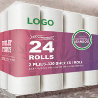 Papier toilette en bambou écologique Kleesoft en gros. Papier doux 3 plis, logo personnalisé, emballage en vrac pour hôtel