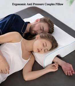 Oreiller ergonomique personnalisé pour couples en mousse à mémoire de forme avec tunnel pour le bras, fournisseur OEM ODM avec support d'emballage et de logo - Product Image 1