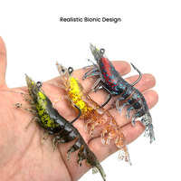 Leurre souple Maxsen 7g 12g, imitation crevette multi-articulée, leurres souples en plastique pour la pêche