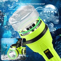 Lampe frontale de plongée haute intensité, lampe torche à LED longue durée, haute puissance, étanche IP65, lampe frontale de camping