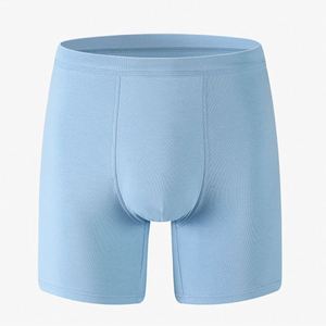 Men's Extra <b>Long</b> Leg Gym Underwear Loose Fit Spandex Trunks Mid-rise Reinforced Anti-Roll Anti-Chafe Big Size Extra Comfortable - Product Image 1