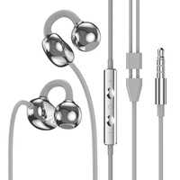 Écouteurs filaires en métal Type C, écouteurs intra-auriculaires chromés argentés, écouteurs chromés plaqués or rose