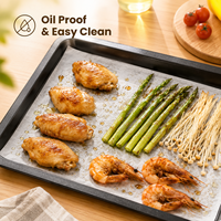 Papier de cuisson en silicone jetable résistant à la chaleur, imperméable et anti-graisse, de marque MJ, prix d'usine, 30-40 g/m², pour poulet rôti