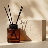Bouteille diffuseur en verre en gros, bouteille diffuseur à bâtonnets haut de gamme pour aromathérapie domestique, bouteille décorative pour huiles essentielles et parfums