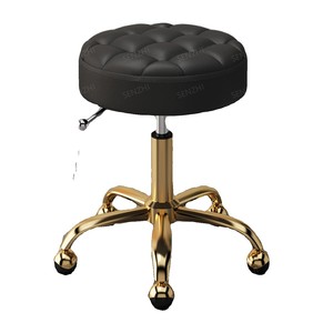 Tabouret hydraulique de Salon de beauté de base d'or avec la chaise de selle de dossier pour des meubles de <span class=keywords><strong>Spa</strong></span> de Salon de beauté - Product Image 6