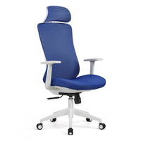 Chaise de bureau ergonomique inclinable haut de gamme, moderne, mobile, avec dossier pivotant, réglable en hauteur, en maille, pour cadre dirigeant